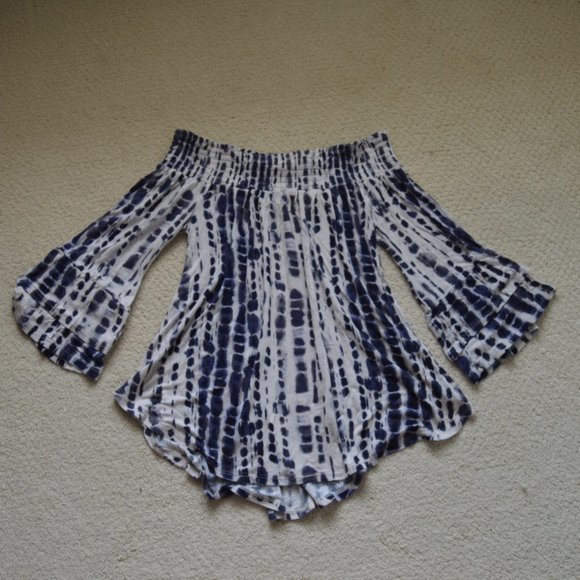 Off The Shoulder Tye-Dyed Top - Picture 1 of 2